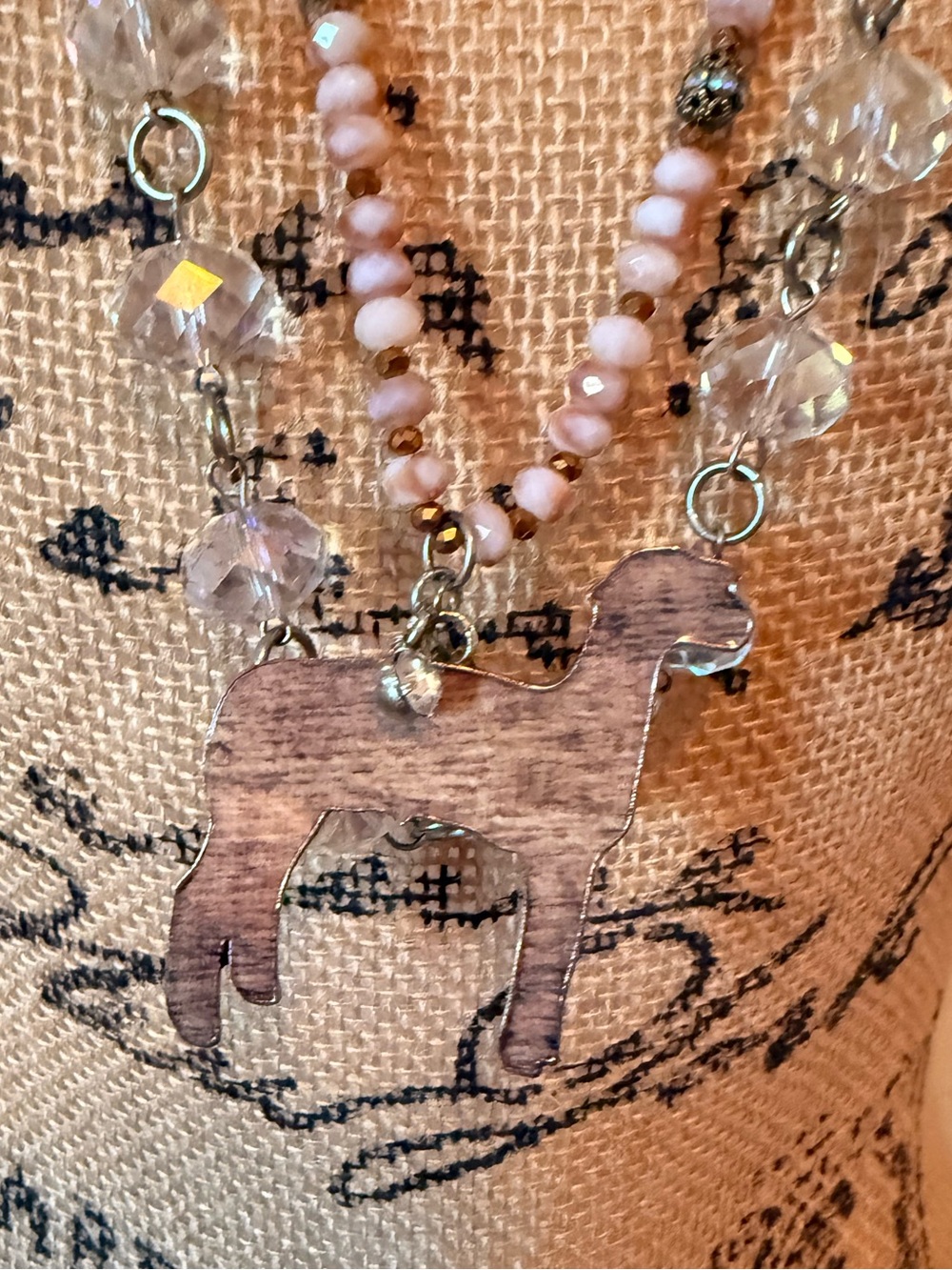 Llama Beaded Necklace Layered Set